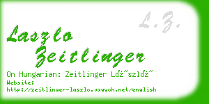 laszlo zeitlinger business card
